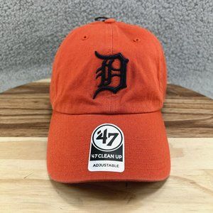 '47 Brand Detroit Tigers Adjustable Clean Up Orange Hat Cap MLB